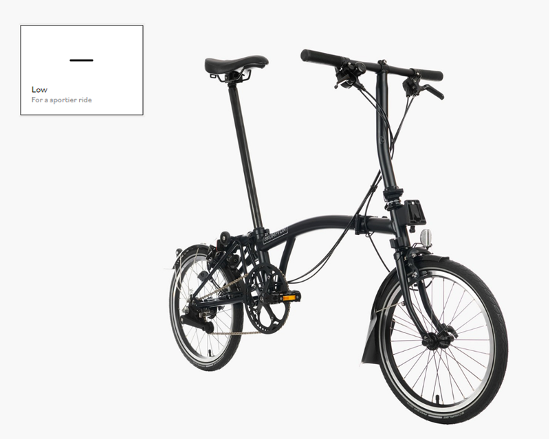 Brompton C Line Urban Folding Bike 2023 in Black-9
